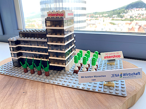 Lego-Modell vom neuen Intershop-Firmensitz in Jena